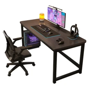 Household Simple Computer Desk Desktop Writing Study Table, Rental House Compact Workbench Video Game Table Chair Workstation