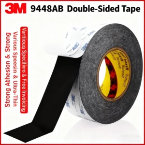 3M 9448A Curved Screen Double Sided Tape Adhesive 50m Black Light-proof Ultra-thin Strong Traceless Tape For Phone Repair Tablet