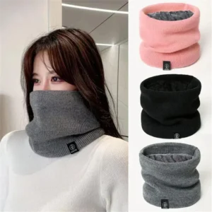 Fashion Women Knitted Scarf Solid Cashmer Like Winter Snood Scarves Lady Warm Thick Unisex Men Neck Scarfs Ring