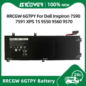 SKOWER 6GTPY RRCGW Battery For Dell Inspiron 7590 7591 XPS 15 9550 9560 9570 P56F Precision 5510 5530 5520
