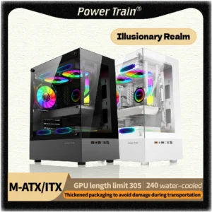 Power Train Illusionary Realm PC case M-ATX sea view room chassis support 240 water-cooled USB3.0 desktop mini computer case