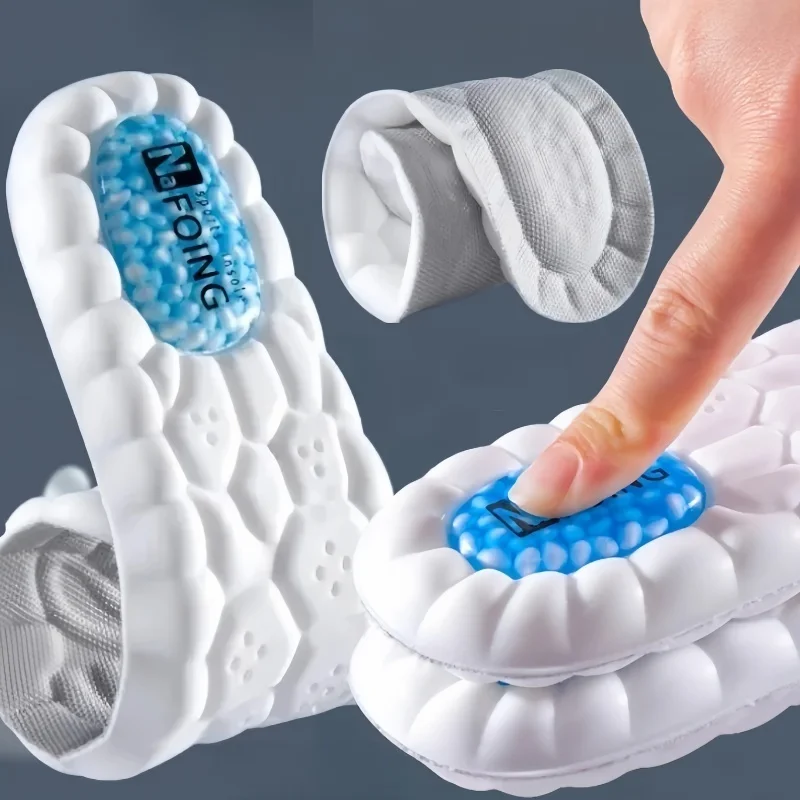 1 Pair Soft Sports Insoles Elasticity Arch Support Massage Shock Absorption for Optimal Men Women Foot Care Orthopedic Pads