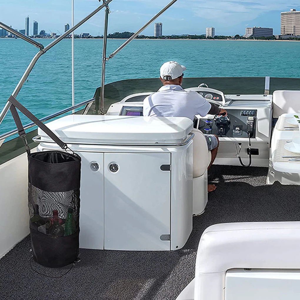 Portable Boat Trash Bag Marine Accessories Durable Reusable Garbage Holder Storage Fit for Boats Kayak Beach Fishing Trailer