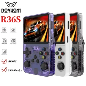 BOYHOM 100% Original ARKOS 2.0 R36S Retro Handheld Game Console 3.5'' IPS,15000+ Games, Retro Portable Pocket Player, 64G/128G