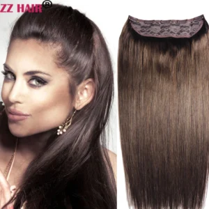 ZZHAIR 100% Brazilian Human Remy Hair Extensions 16"-24" 1pcs Set 180g Clip-in One Piece Natural Straight