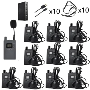 Factory Price Wireless Whisper Tour Guide System Simultaneous Interpretation System for Group Bus Tour Museum Church Visiting