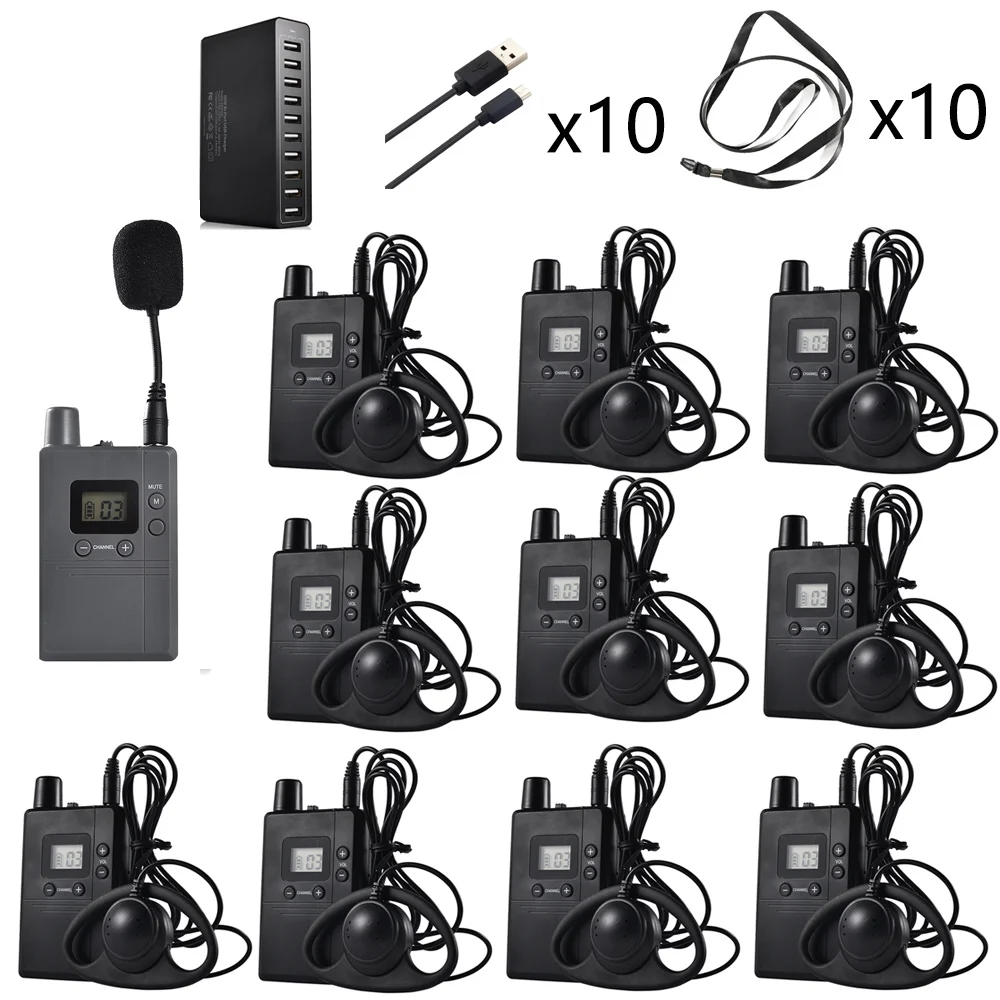 Factory Price Wireless Whisper Tour Guide System Simultaneous Interpretation System for Group Bus Tour Museum Church Visiting