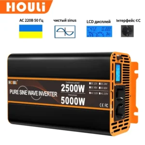 HOULI inverter 12v 220v инвертор 24V DC to 220V AC Converter Solar 1600W 2500W 4000W 5000W for Home
