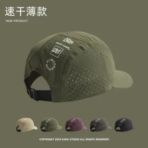 Summer 5 panel Baseball Caps for Men and Women Outdoor Camping cap Sun Protection Quick-drying Running Hat Breathable Golf Hat