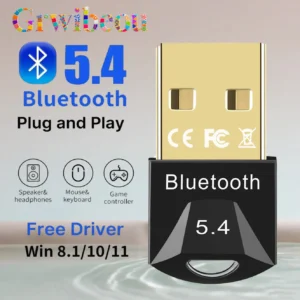 USB Bluetooth Adapter for Pc Usb Bluetooth 5.4/ 5.3/ 5.1/ 5.0 Dongle Receiver for Speaker Mouse Keyboard Music Audio Transmitter