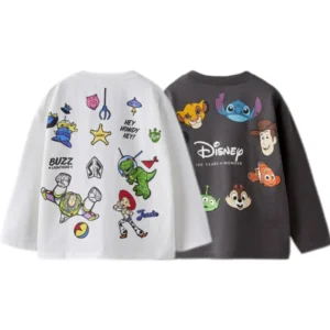 Boys And Girls Brand T Shirts Pure Cotton Tees Crewneck Base Shirt Loose Casual Sports Clothing Toddler Printed Crewneck Tops