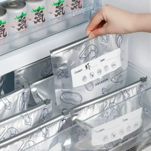 10Pcs/Bag Large Capacity Aluminum Foil Food Bag Leakproof Freezer Safe Kitchen Fresh Bag Fresh-keeping Reusable Zip Lock Bag