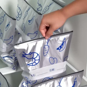 10Pcs Silver Aluminum Foil Zip-lock Bags - Food Grade Aluminized Mylar Self Sealing Food Packaging Storage Bag Kitchen Supplies