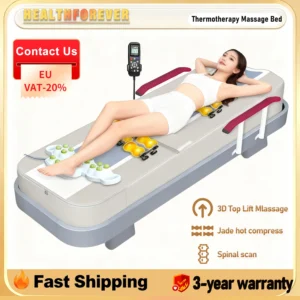 3 year warranty massage bed electric Full Body Moving and Rolling Heat Jade Stone Massage Bed electric jade roller massage table