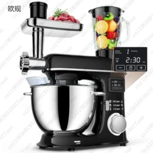 8L Large Capacity Home Dough Mixer, Electric Mixer, Multi-function Juicer and Meat Grinder