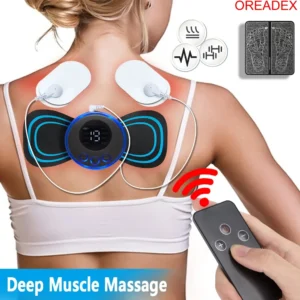 EMS Neck Massager Electric Muscle Stimulator Cervical Sticker Massage Patch Low Frequency Pulse Pads Body Pain Relief Masajeador
