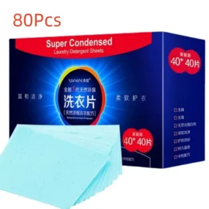 80/40pcs Efficient Detergent New Fragrance Formula Laundry Detergent Sheet Concentrated Washing Soap Gentle Washing Powder