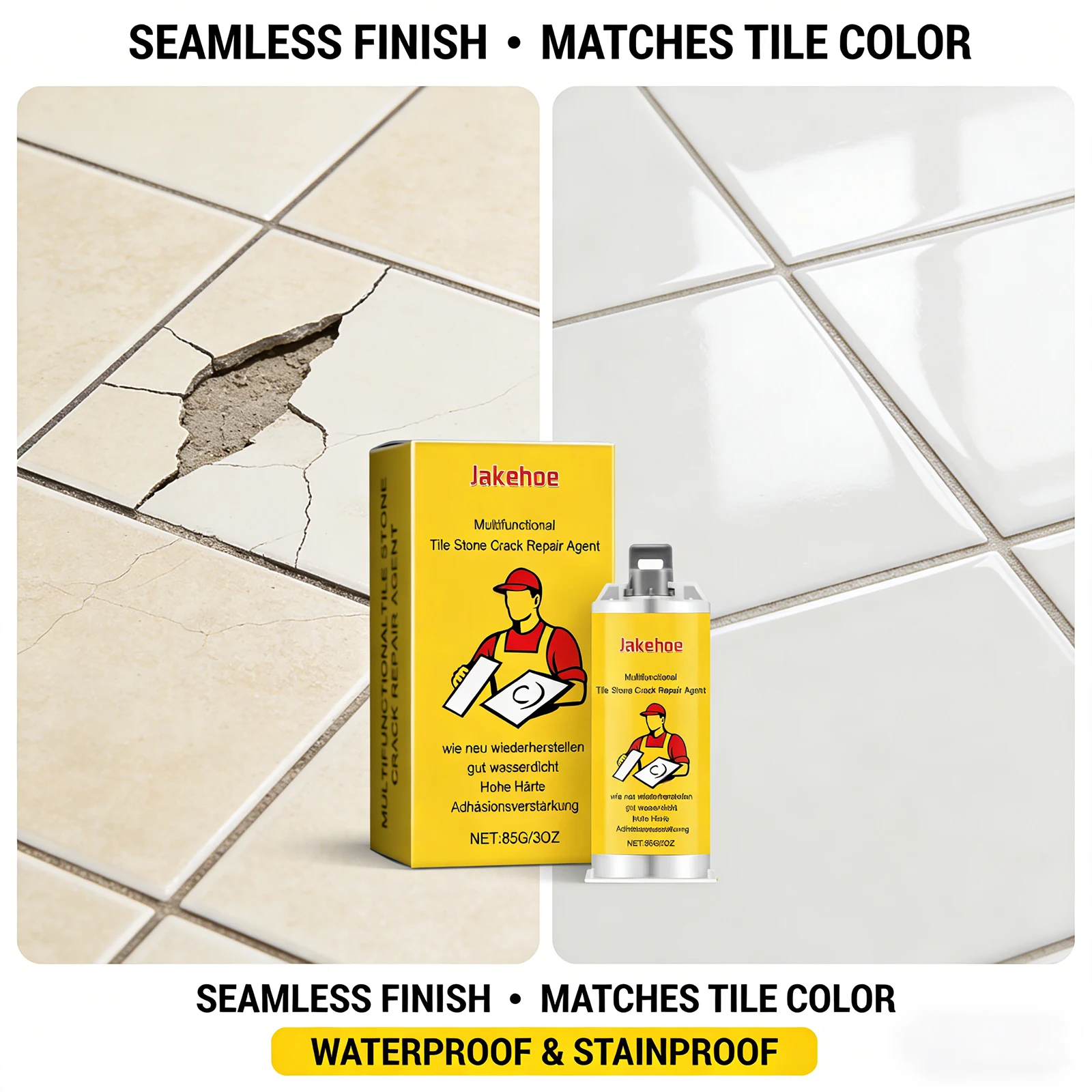Tile Stone Crack Repair Agent Quickly Repair Ceramic Tiles Crack Restore Tile Integrity Waterproof Durable Ceramic Tile Care Set