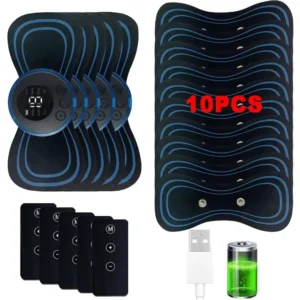LCD Display EMS Neck Massage Electric Massager Cervical Neck Back Patch 8 Mode Pulse Muscle Stimulator Portable Relief Pain