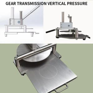 20CM/30CM Manual Pizza Former Dough Press Machine Stainless Steel Dough Flattening Machine Commercial Food Processor