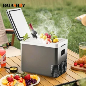 220V Home Refrigerator 12V Car Refrigerator Outdoor Freezer Heater 10L Mini Auto Cooler & Warmer Electric Fridge Portable Icebox