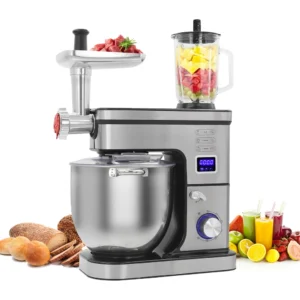 Home Appliances Kitchen Meat Grinder Blender Food Processor 8L Stand Food Mixer 3 in 1 Multi-function