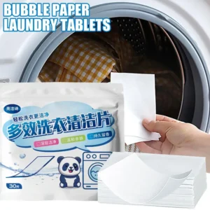 30PCS Powerful Laundry Detergent Bubble Sheets Dissolves Quickly For Deep Cleaning Fresh Scent Softens Clothes Home Travel Tools