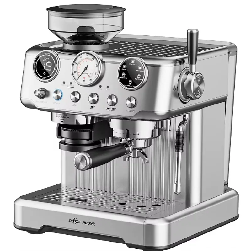 New Products Stainless Steel 20Bar Espresso Machine Soft Pod Coffee Maker Milk Automatic Expresso Machine With Grinder