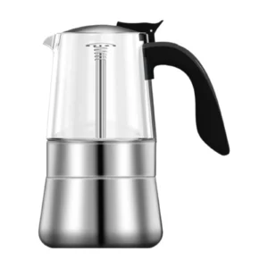 1Pc Stainless Steel Moka Classic Coffee Maker Coffee Maker Pot for Home Kitchen Mocha Espresso Latte Stovetop Filter 2/4/6/ Cups