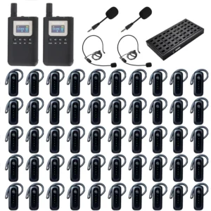 High-end Wireless Audio Guide System 2.4G Whisper Tour Guide with Display for Simultaneous Interpretation Travel Agency