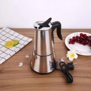 300ml Electric Coffee Maker 304 Stainless Steel Mocha Pot Electric Italian Coffee Maker Percolator Anti-dry Burning 110V/220V