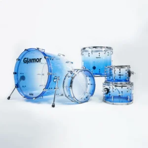Glamour Drum Musical Instrument Acrylic Blue Gradient Professional Drum Kits